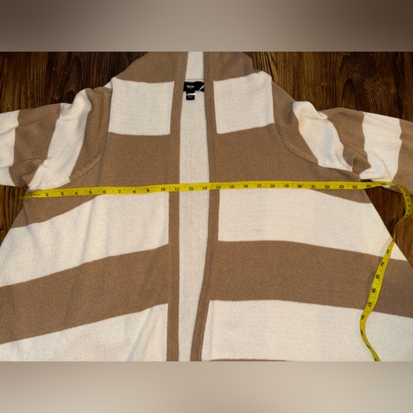 MOSSIMO Brown Cream Striped Cardigan Sweater size XL - Picture 9 of 12